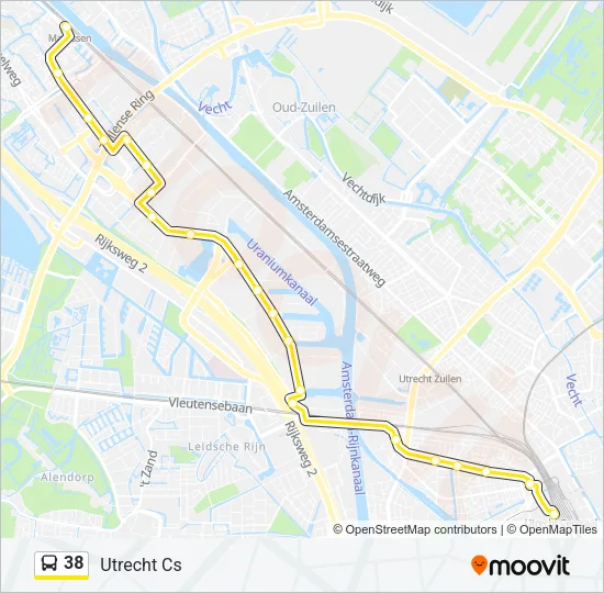 38 Bus Line Map