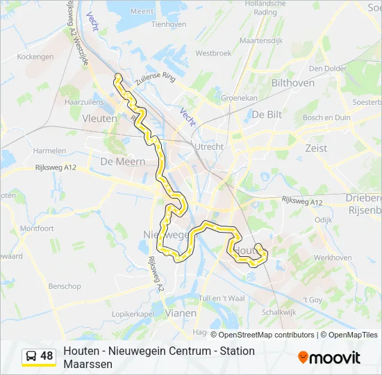 Bus 48 lijnkaart