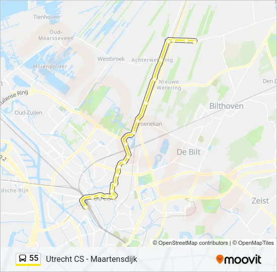 55 Bus Line Map