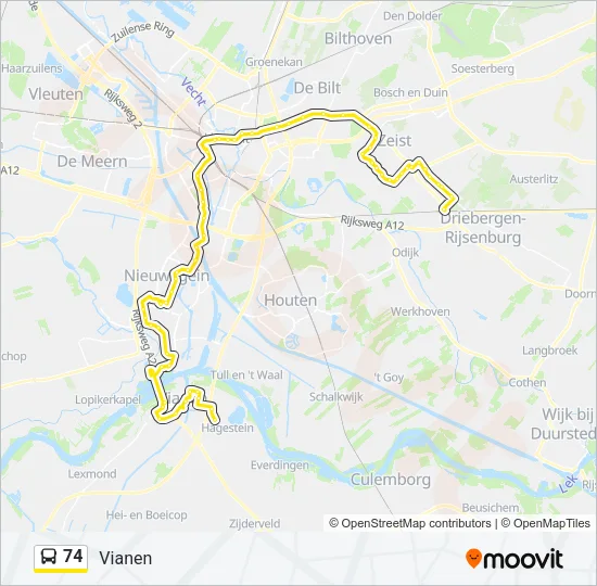 74 Bus Line Map