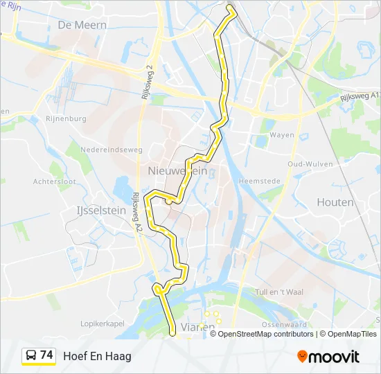 74 Bus Line Map
