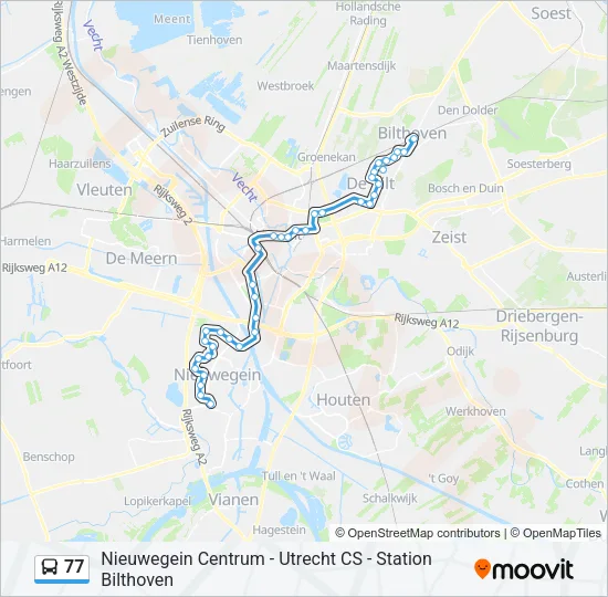 77 Bus Line Map
