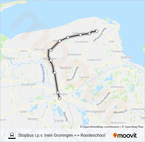 STOPBUS I.P.V. TREIN  Line Map