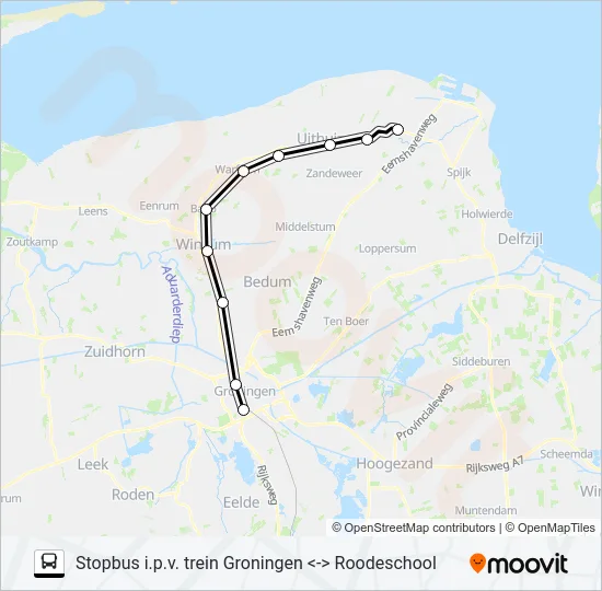 STOPBUS I.P.V. TREIN  Line Map