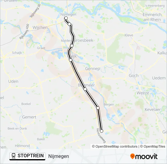 STOPTREIN Train Line Map