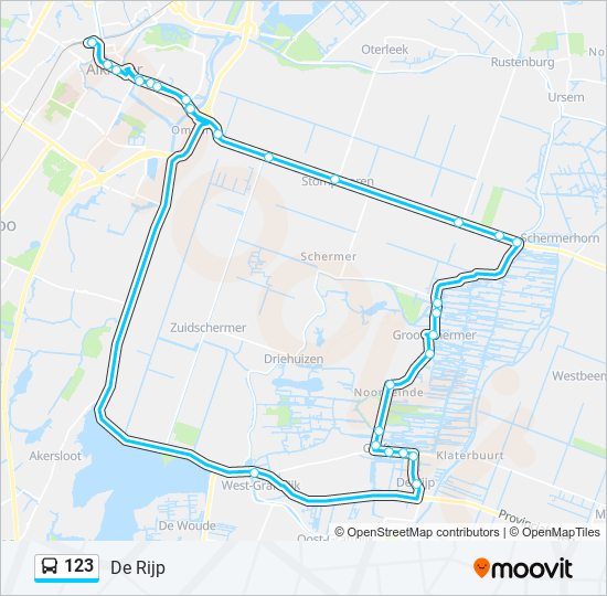 123 bus Line Map