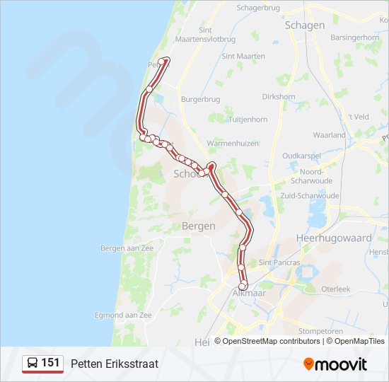 151 Route: Schedules, Stops & Maps - Petten Eriksstraat (Updated)