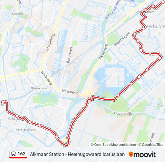 Buslinie 162 Karte