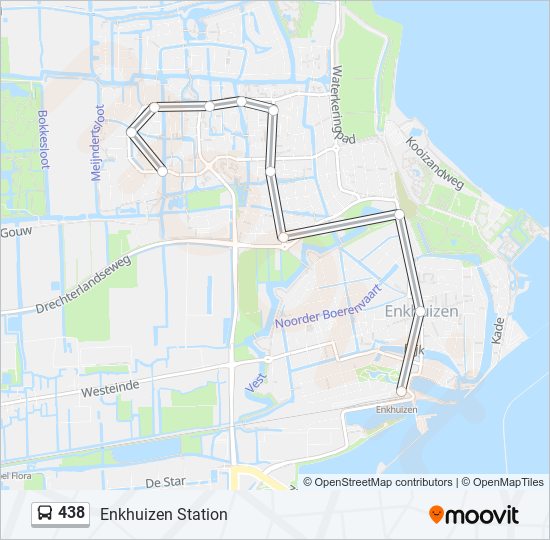 438 bus Line Map