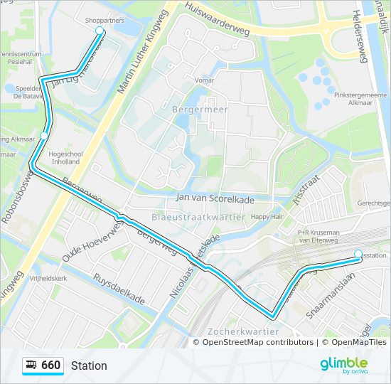 660 bus Line Map