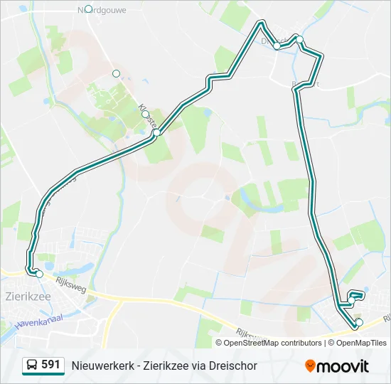 591 Bus Line Map
