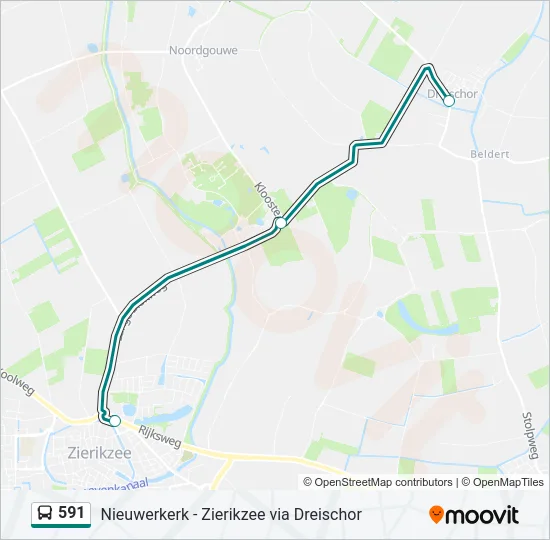 591 Bus Line Map