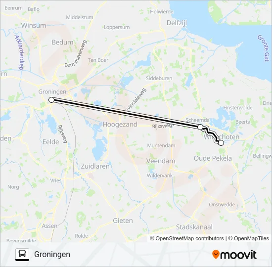 SNELBUS I.P.V. TREIN  Line Map