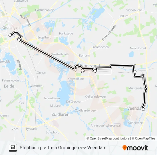 STOPBUS I.P.V. TREIN  Line Map