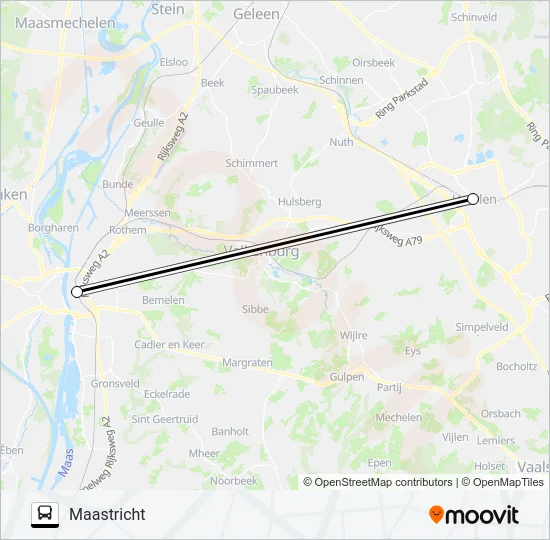 SNELBUS I.P.V. TREIN  Line Map
