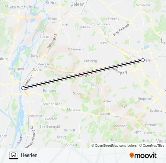 SNELBUS I.P.V. TREIN  Line Map