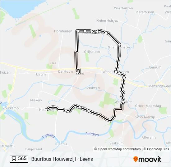 565 Bus Line Map