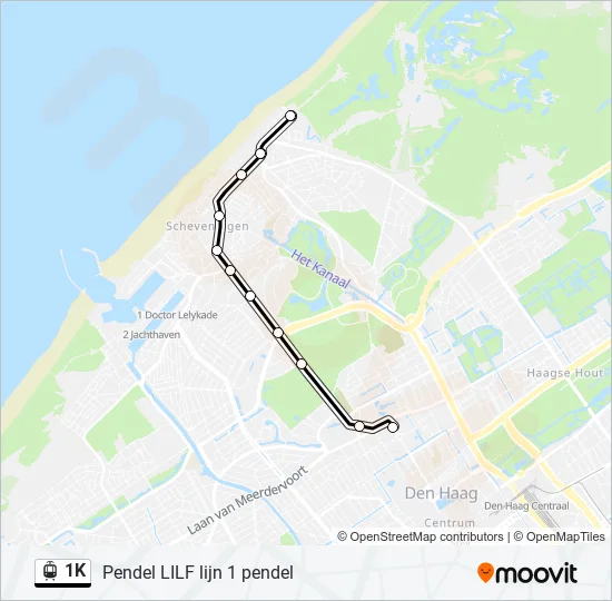 1K Light Rail Line Map
