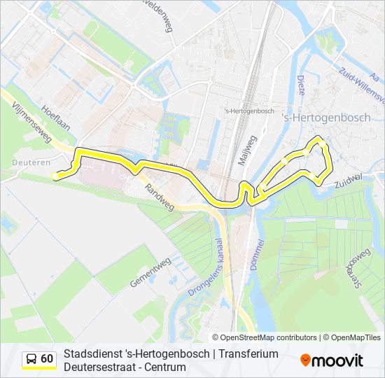 60 bus Line Map