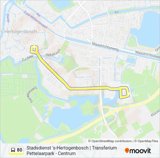 80 Bus Line Map
