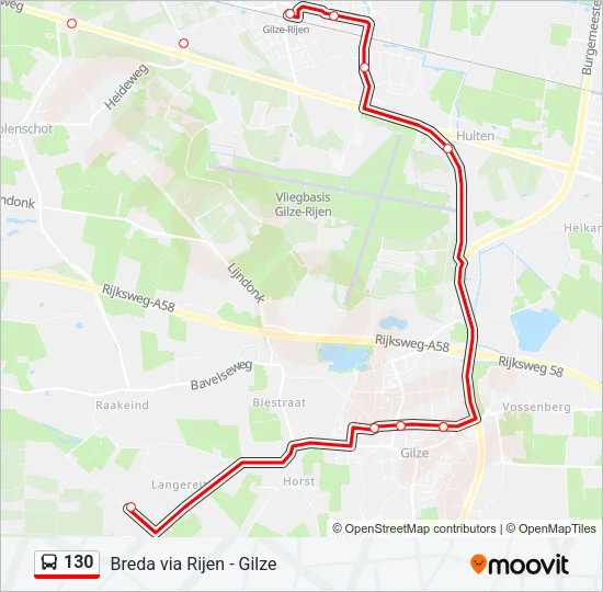 130 Bus Line Map
