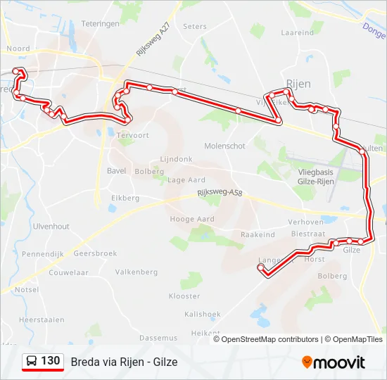 130 Bus Line Map