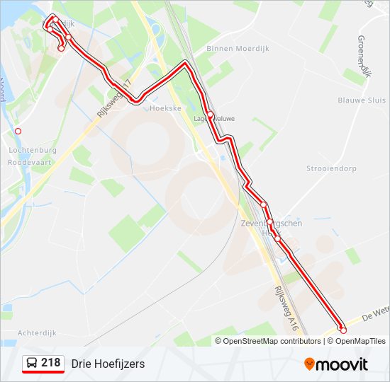 218 Bus Line Map