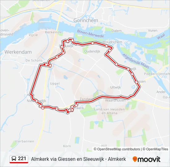 221 Bus Line Map