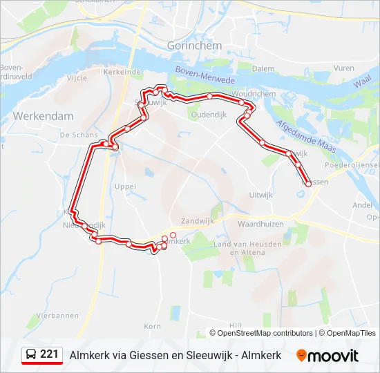 221 Bus Line Map
