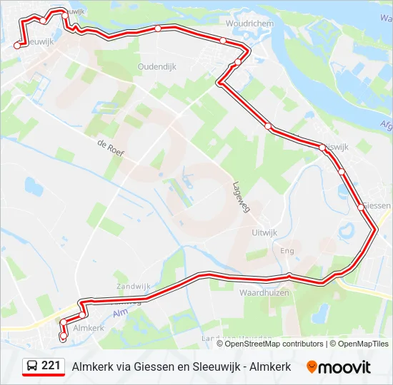 221 Bus Line Map