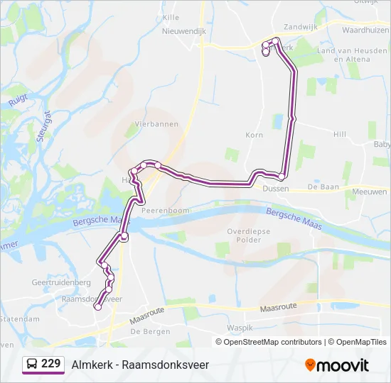 229 Bus Line Map