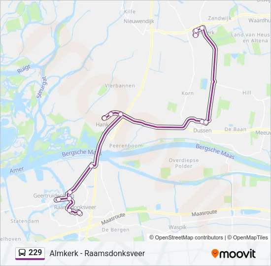 229 Bus Line Map
