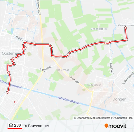230 Bus Line Map