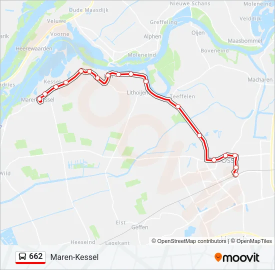 662 Bus Line Map