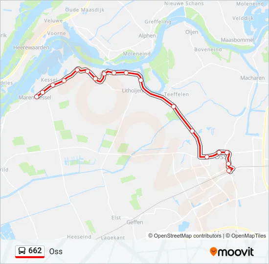 662 Bus Line Map