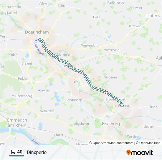 40 Bus Line Map
