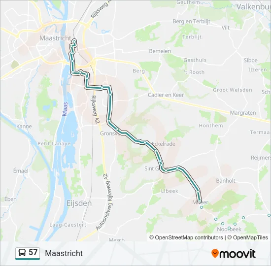 57 Bus Line Map