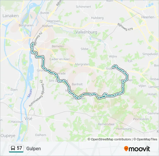 57 Bus Line Map