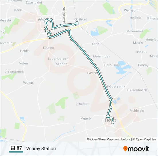 87 Bus Line Map