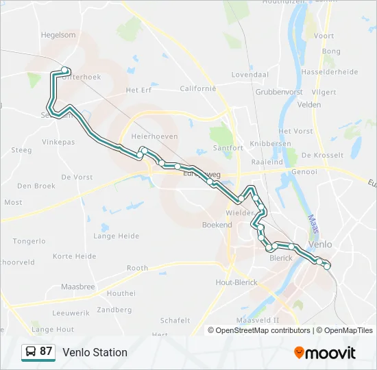 87 Bus Line Map