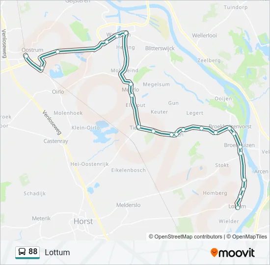 88 Bus Line Map