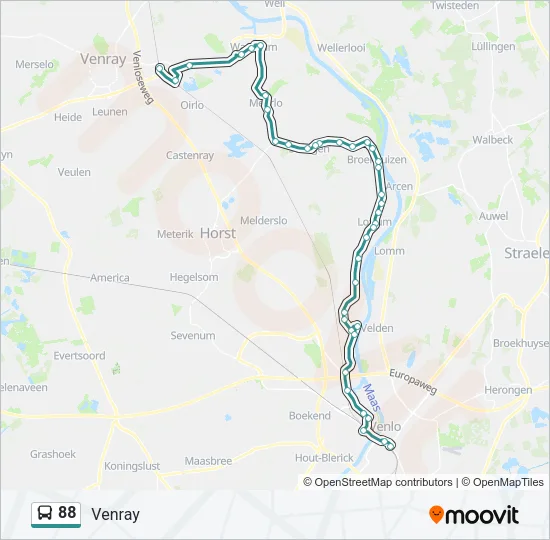 88 Bus Line Map