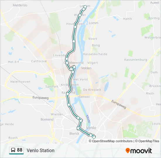 88 Bus Line Map