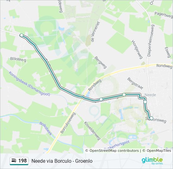 Bus 198 Route Map 198 Route: Schedules, Stops & Maps - Noordijk (Updated)