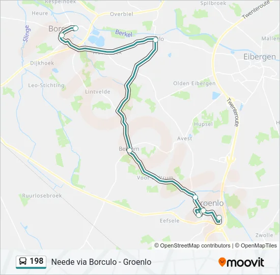 198 Bus Line Map