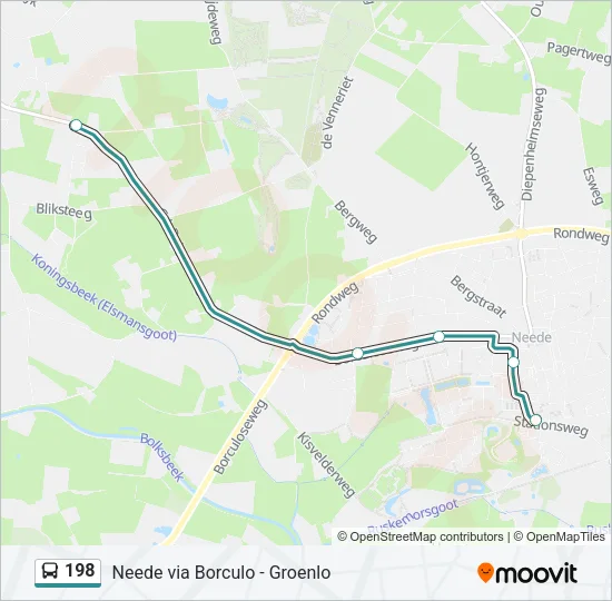 198 Bus Line Map