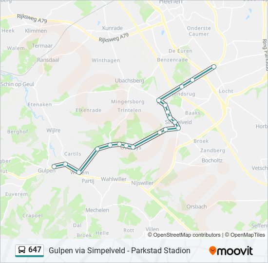 647 Route: Schedules, Stops & Maps - Gulpen (Updated)