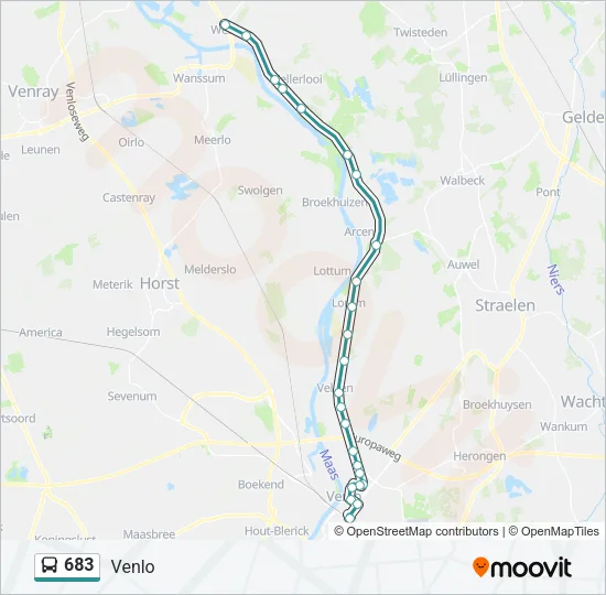 683 Bus Line Map