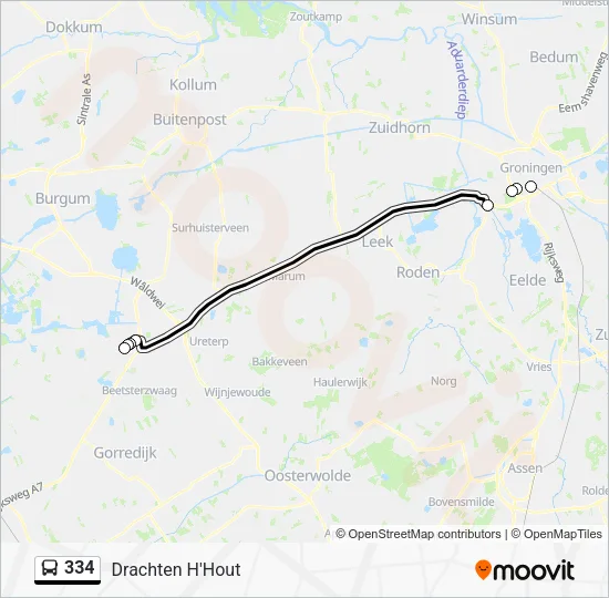 334 Bus Line Map