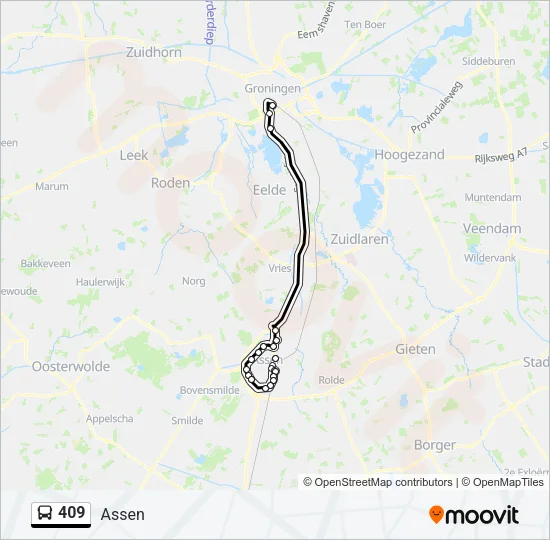 409 Bus Line Map